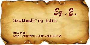 Szathmáry Edit névjegykártya