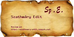 Szathmáry Edit névjegykártya